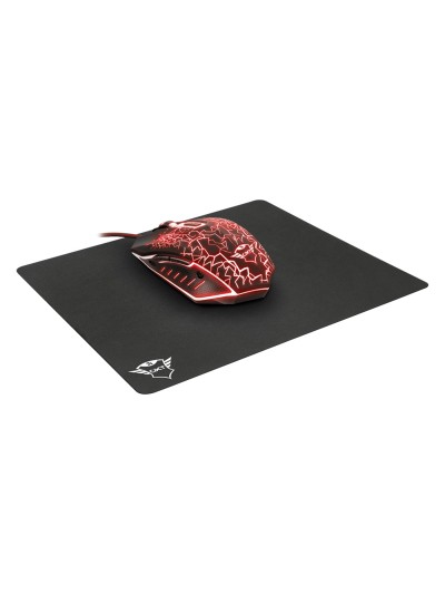 Pack alfombrilla + raton optico trust gaming gxt783 izza mouse & pad 2400 dpi 6 botones