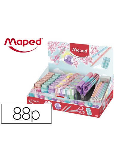 Expositor maped coleccion pastel 88 piezas surtidas