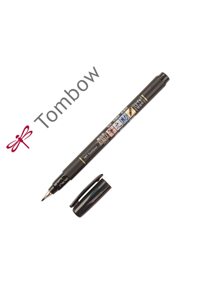 Rotulador tombow fudenosuke tinta base de agua punta pincel blanda negro Rotulador tombow fudenosuke tinta base de agua punta pincel blanda negro