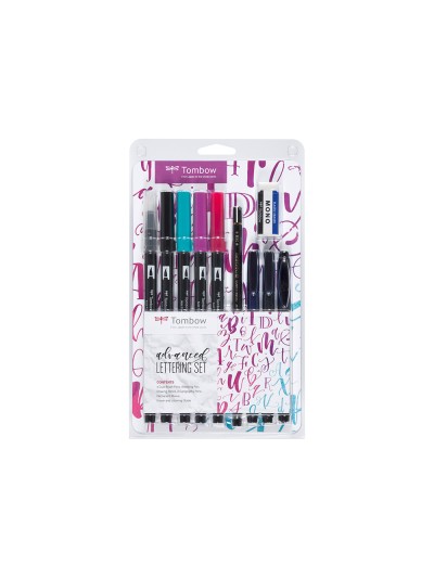 Set caligrafia tombow lettering advance 10 piezas