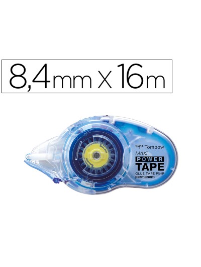 Cinta adhesiva tombow maxi power tape permanente 16 mt x 8,4 mm