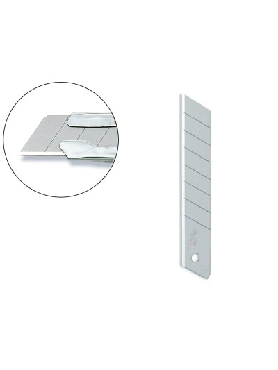 Repuesto cuchilla cutter olfa ancho 18 mm para cuter l-1 blister de 10 unidades