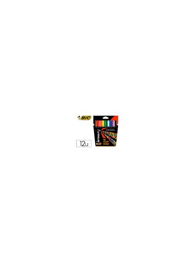 Rotulador bic intensity estuche de 12 colores surtidos