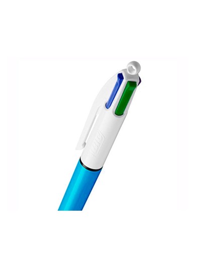Boligrafo bic cuatro colores shine azul punta de 1 mm