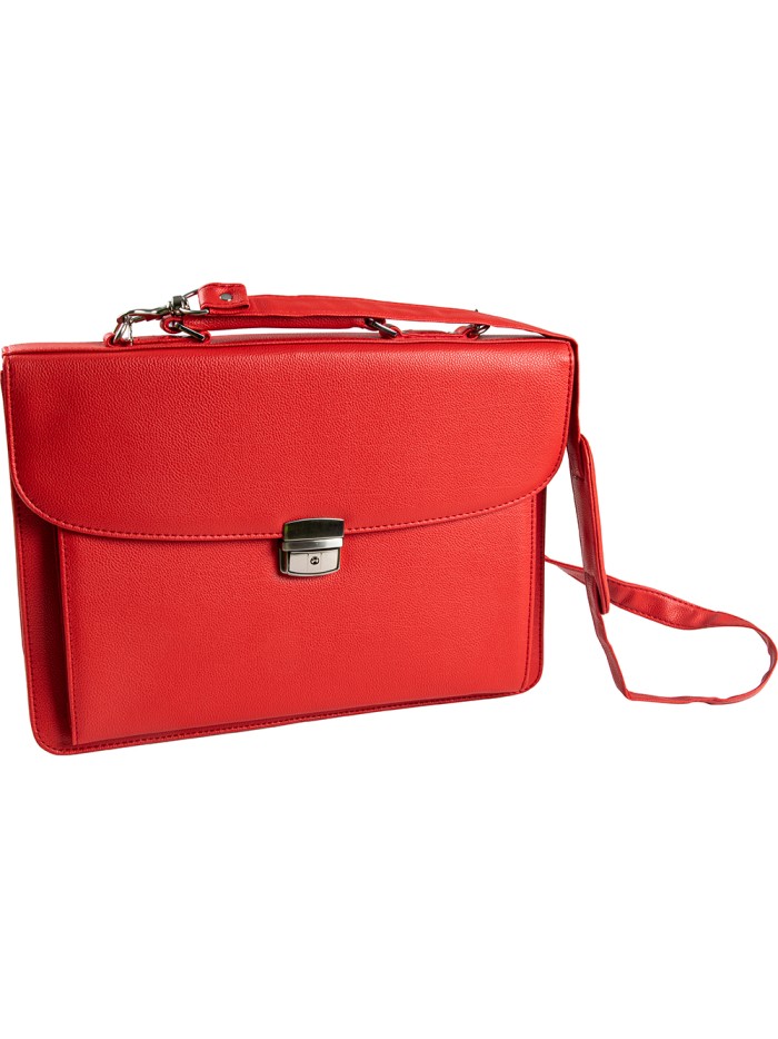 Cartera portadocumentos q-connect con correa cierre metalico y departamentos interiores color rojo 390x280 Cartera portadocumentos q-connect con correa cierre metalico y departamentos interiores color rojo 390x280