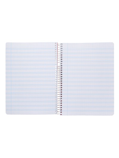 Cuaderno espiral liderpapel din a5 pautaguia tapa plastico 80h 90gr cuadro pautado 3 mm con margen color amarillo