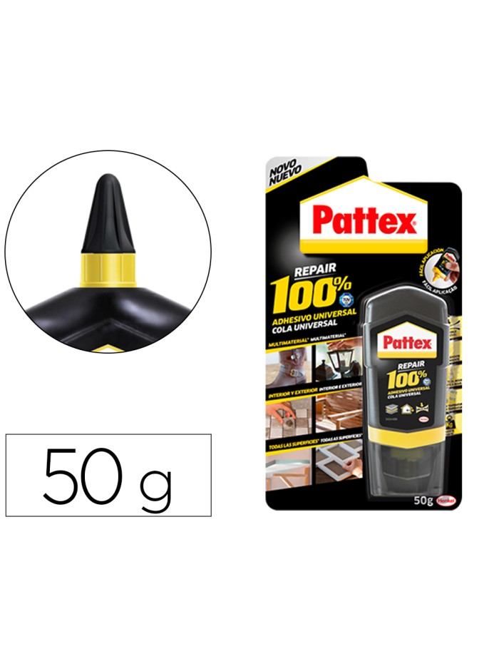 Pegamento pattex universal ingredientes activos 100% sin disolventes botella 50 g Pegamento pattex universal ingredientes activos 100% sin disolventes botella 50 g