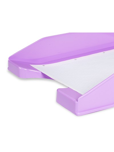 Bandeja sobremesa plastico q-connect lavanda opaco 240x70x340 mm