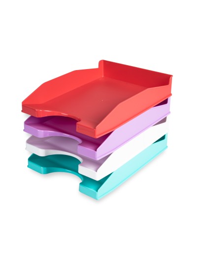 Bandeja sobremesa plastico q-connect lavanda opaco 240x70x340 mm
