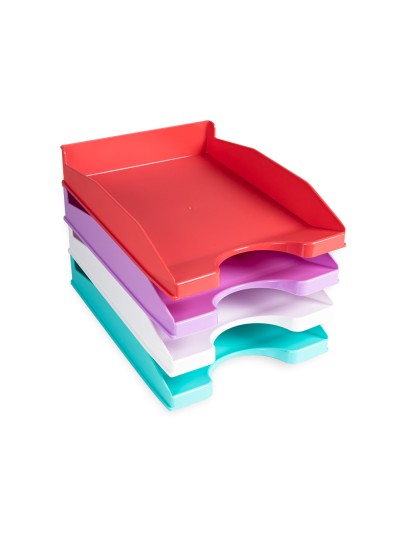 Bandeja sobremesa plastico q-connect lavanda opaco 240x70x340 mm