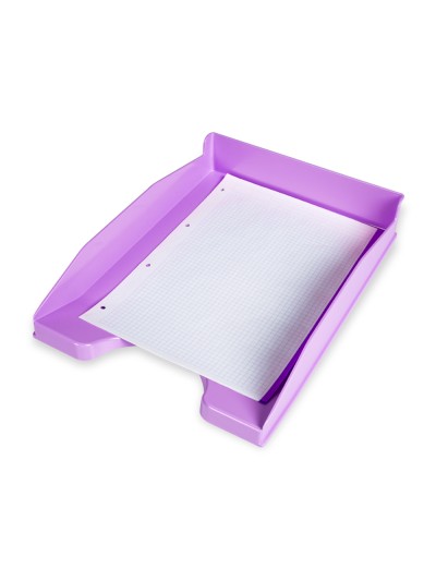 Bandeja sobremesa plastico q-connect lavanda opaco 240x70x340 mm