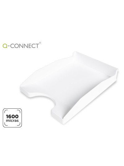 Bandeja sobremesa plastico q-connect blanco opaco 240x70x340 mm