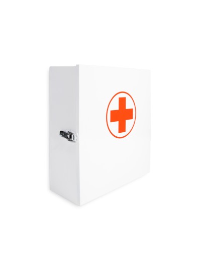 Botiquin q-connect metalico 4 compartimentos vacio primeros auxilios 330x360x120 mm