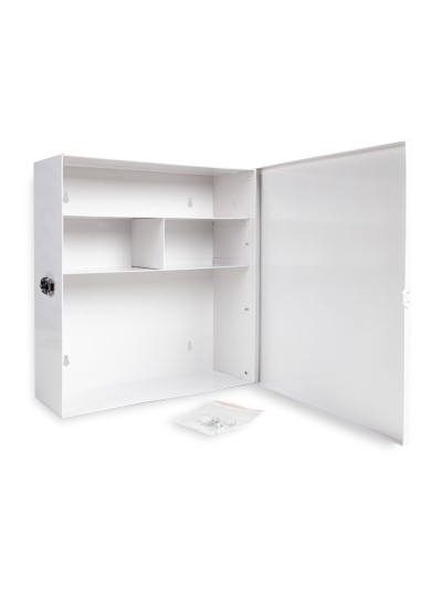 Botiquin q-connect metalico 4 compartimentos vacio primeros auxilios 330x360x120 mm