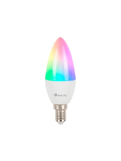 Bombilla ngs smart wifi led bulb gleam 514c halogena colores 5w 500 lumenes e14 regulable en intesidad