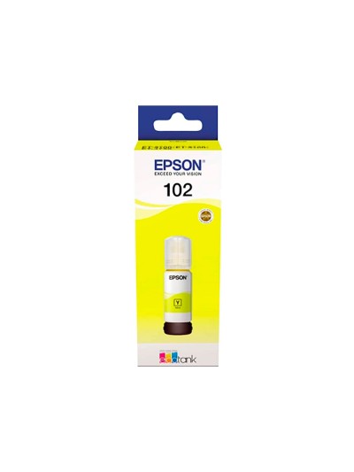 Tinta epson ecotank 102 et-2700 / 2750 / 3700 / 3750 / 4750 bote de 70 ml amarillo 6.000 pag