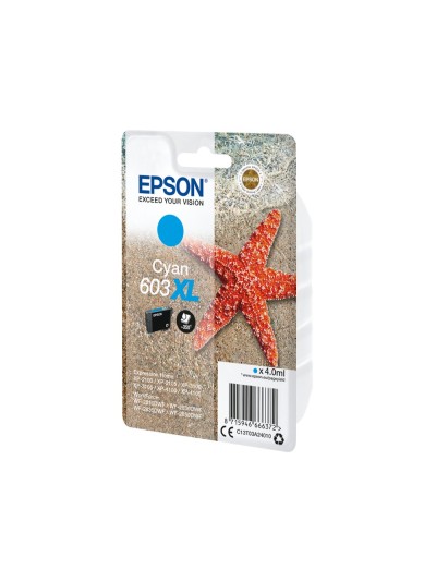 Ink-jet epson 603xl xp-2100 / 2105 / 3100 / 4100 / wf-2810 / 2830 / 2835 / 2850 cian 350 paginas