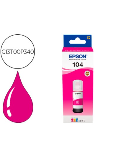 Tinta epson ecotank 104 et-2710 / 2711 / 2712 / 2720 / 2726 / 4700 magenta 7500 paginas