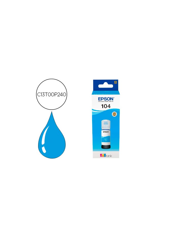 Ink-jet epson ecotank 104 et-2710 / 2711 / 2712 / 2720 / 2726 / 4700 cian 7500 paginas Ink-jet epson ecotank 104 et-2710 / 2711 / 2712 / 2720 / 2726 / 4700 cian 7500 paginas