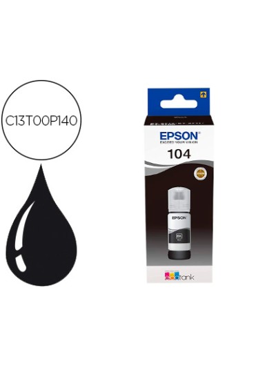Tinta epson ecotank 104 et-2710 / 2711 / 2712 / 2720 / 2726 / 4700 negro 4500 paginas