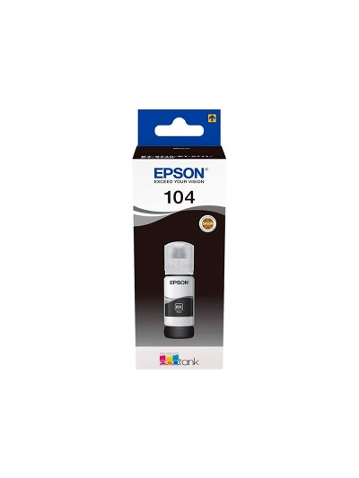 Tinta epson ecotank 104 et-2710 / 2711 / 2712 / 2720 / 2726 / 4700 negro 4500 paginas