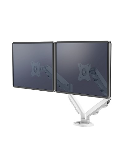 Brazo para monitor fellowes serie eppa ajustable altura 2 pantallas normativa vesa hasta 10 kg blanco