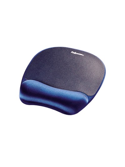 Alfombrilla para raton fellowes con reposamuñecas de espuma memory foam azul 230x196x20 mm
