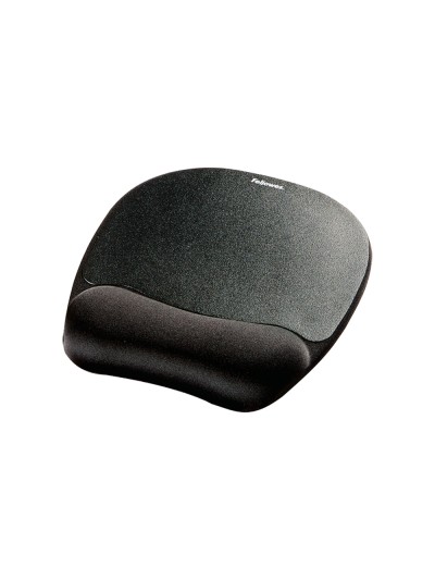 Alfombrilla para raton fellowes con reposamuñecas de espuma memory foam negro 230x196x20 mm