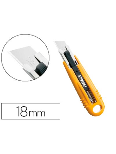 Cuter olfa plastico cuchilla ancha 18 mm retractil apto para zurdos