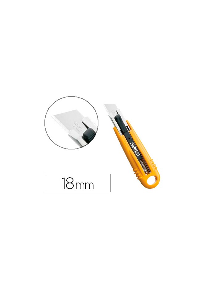 Cuter olfa plastico cuchilla ancha 18 mm retractil apto para zurdos Cuter olfa plastico cuchilla ancha 18 mm retractil apto para zurdos