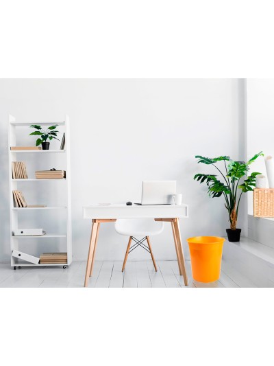 Papelera plastico q-connect naranja translucido 13 litros 275x285 mm