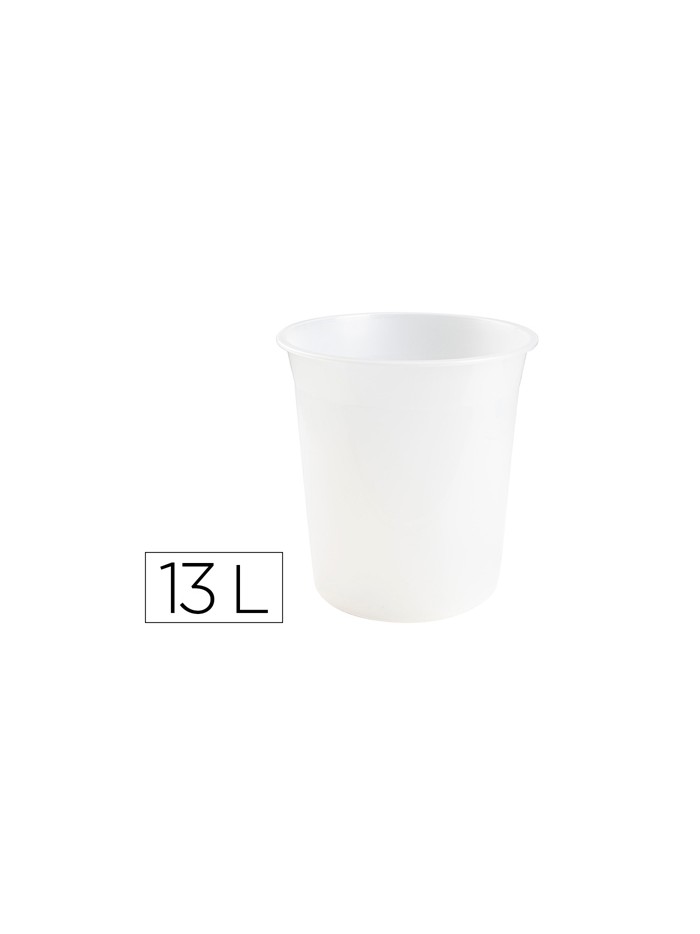 Papelera plastico q-connect transparente 13 litros 275x285 mm Papelera plastico q-connect transparente 13 litros 275x285 mm