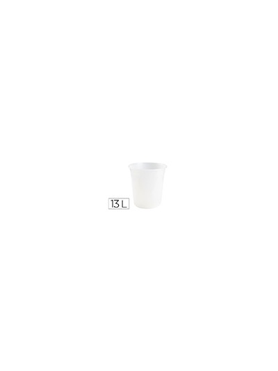 Papelera plastico q-connect transparente 13 litros 275x285 mm