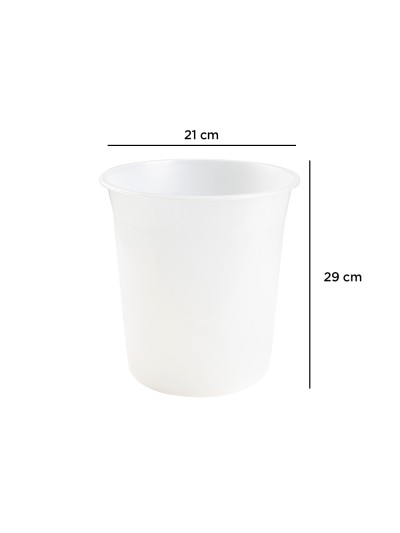 Papelera plastico q-connect transparente 13 litros 275x285 mm