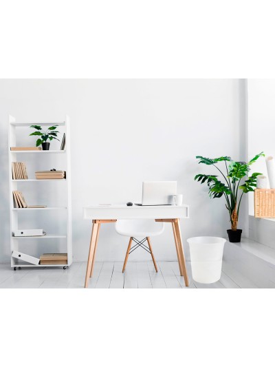 Papelera plastico q-connect transparente 13 litros 275x285 mm