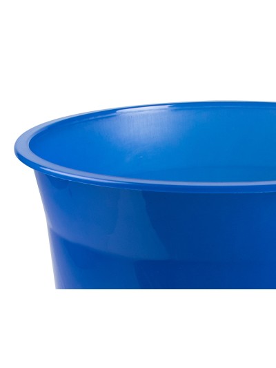 Papelera plastico q-connect azul translucido 13 litros 275x285 mm