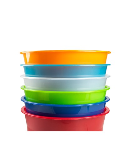 Papelera plastico q-connect azul translucido 13 litros 275x285 mm