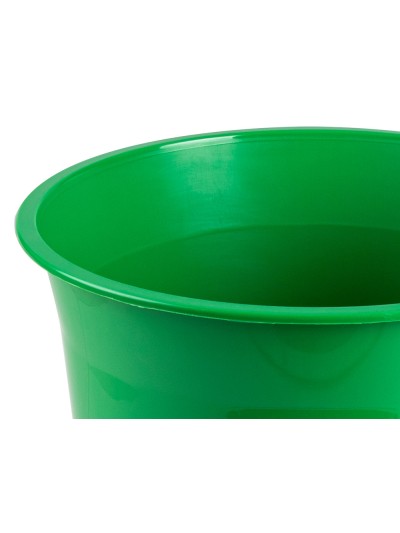 Papelera plastico q-connect verde opaco 13 litros 275x285 mm