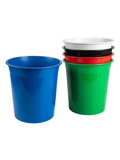 Papelera plastico q-connect rojo opaco 13 litros 275x285 mm