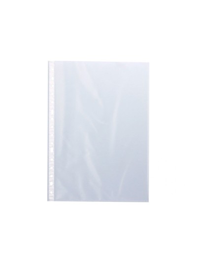 Funda multitaladro q-connect din a4 80 mc cristal caja de 1400 unidades