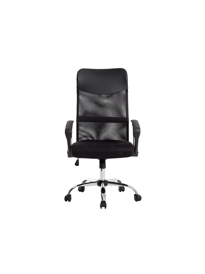 Silla de direccion q-connect base metal respaldo alto regulable en altura 1110+100mm alto piel y malla Silla de direccion q-connect base metal respaldo alto regulable en altura 1110+100mm alto piel y malla
