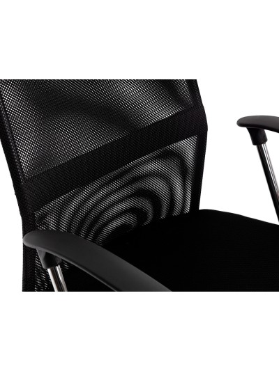 Silla de direccion q-connect base metal respaldo alto regulable en altura 1110+100mm alto piel y malla