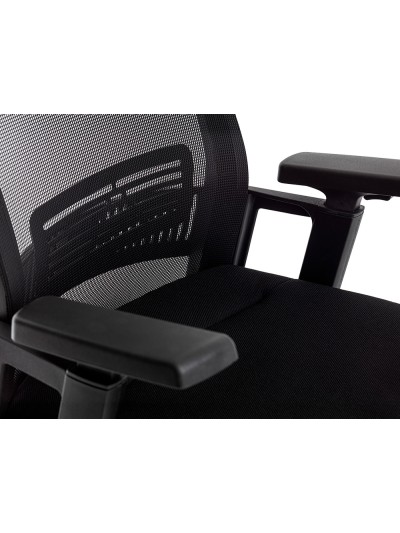 Silla de direccion q-connect ergonomica base metal respaldo alto con reposacabeza ajustable