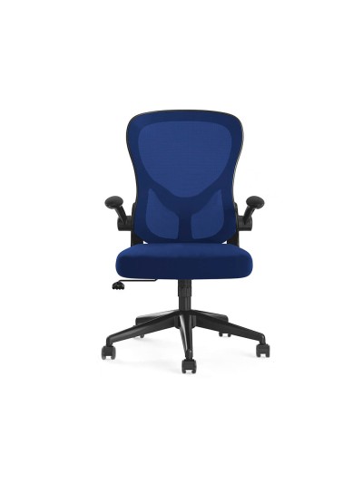 Silla giratoria q-connect base metal regulable en altura 910+75mm alto 610mm ancho 550mm profundidad azul