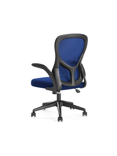 Silla giratoria q-connect base metal regulable en altura 910+75mm alto 610mm ancho 550mm profundidad azul
