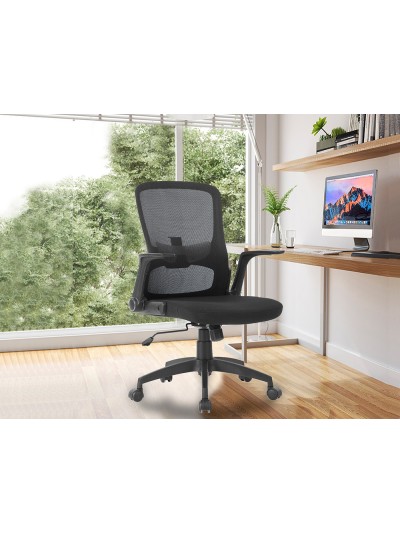 Silla giratoria q-connect base metal regulable en altura 910+75mm alto 610mm ancho 550mm profundidad negro