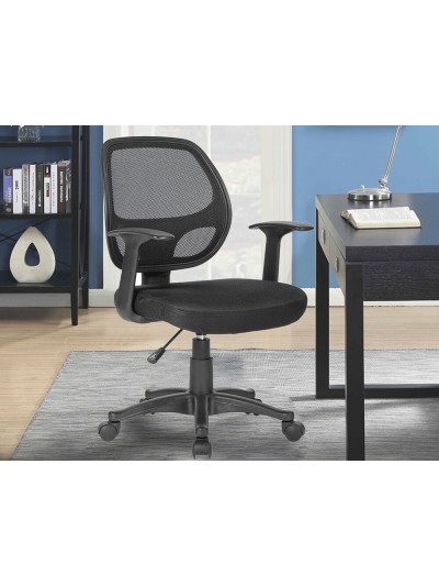Silla giratoria q-connect respaldo medio regulable en altura 870+120mm alto 550mm ancho 590mm profundidad
