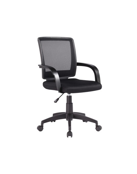 Silla giratoria q-connect respaldo medio regulable en altura 900+100x560x570 mm color negro