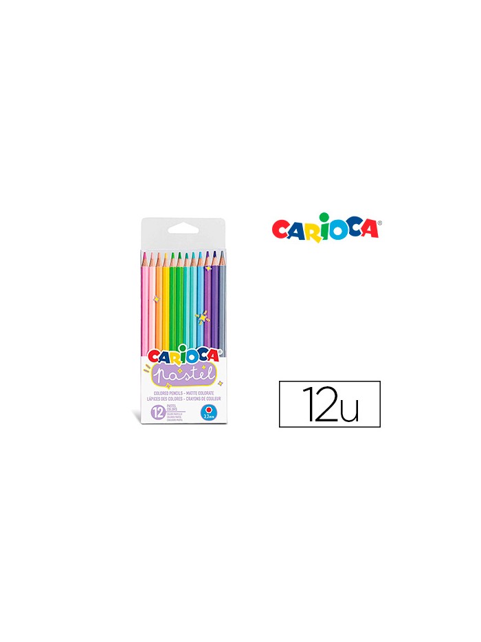 Lapices de colores carioca pastel blister de 12 colores surtidos Lapices de colores carioca pastel blister de 12 colores surtidos