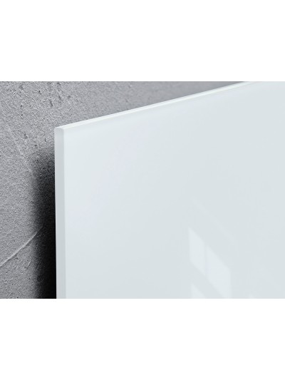 Pizarra blanca q-connect cristal magnetica marco aluminio 90x60 cm